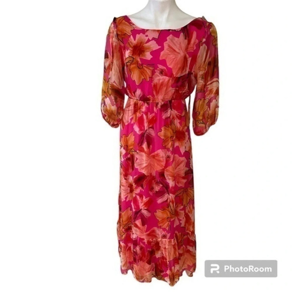 Lara G.Silk Blend midi dress - Picture 1 of 12